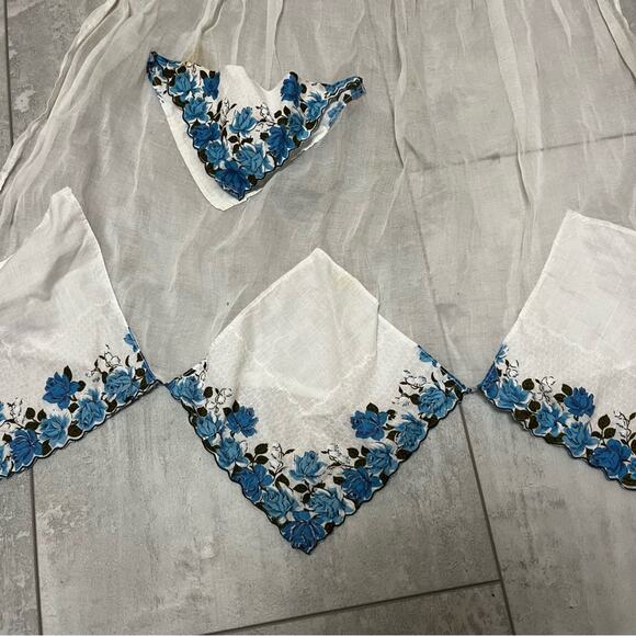 50s VTG handmade handkerchief half apron - Picture 3 of 4